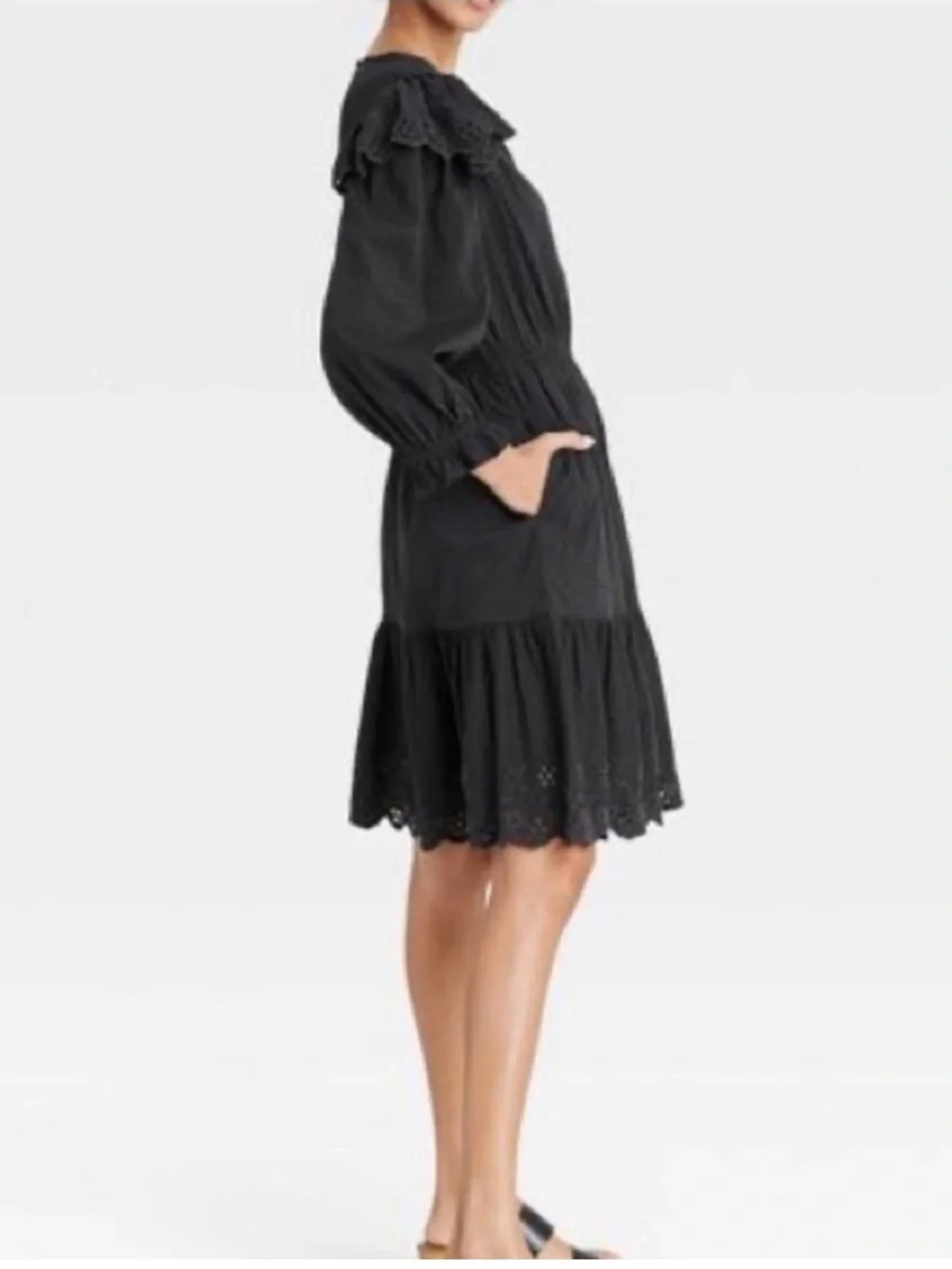 Universal Thread Black Dress Whimsigoth Witchy Cottagecore Women’s Size Medium